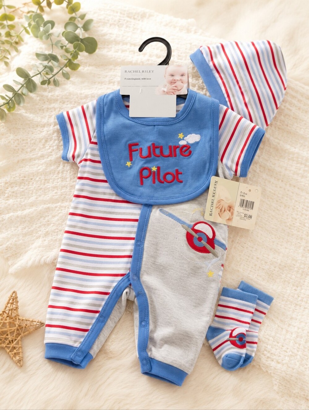 size 0-3M  match 4 piece outfit NWT